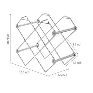 Moderno Estante para Botellas de Vino de Alambre Metálico, Independiente, para Mesa o Encimera, para Botellas de Vino, Cerveza, Fiestas, de Acero - Product Image 1