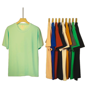 Combet Camiseta de algodón de talla grande 100% para hombre, cuello redondo, estampado de pigmentos, transpirable, manga corta, ajuste suelto, diseño en blanco frontal - Product Image 6