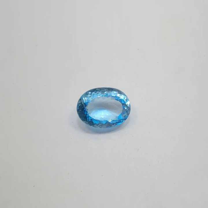 AAA Quality 14*18 MM Natural Blue Topaz Loose Stone Faceted Oval Cut Blue Topaz Gemstone for Jewelry Making