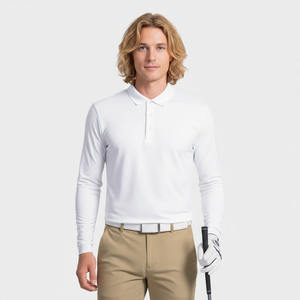 Camisa Polo de golf de manga larga bordada personalizada, ajuste regular para hombres - Product Image 5