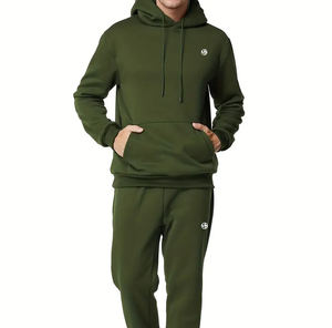 Moda de invierno nuevos precios al por mayor hombres pulóver chándal en Color sólido ropa informal nuevo diseño personalizado hombres chándales - Product Image 1