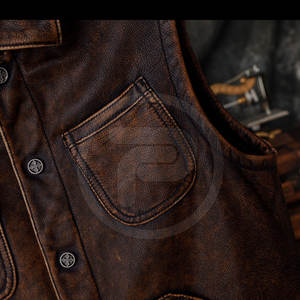 Hot Selling <b>Men</b> Clothing Leather <b>Vest</b> Unique Design Leather <b>Vest</b> New Fashion <b>Men</b> leather <b>Vest</b> - Product Image 5