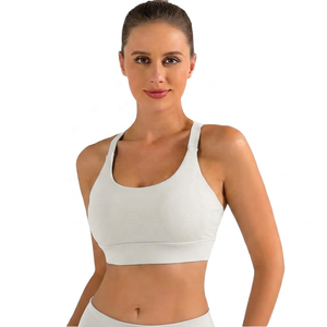 Soutien-gorge une pièce de sport pour femme grande taille ROLEIN à séchage rapide, doux, haute résistance, avec dentelle, en Spandex/Nylon, maintien moyen, maille - Product Image 5