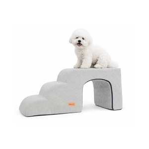 [AllmioPet] Soft Cloud Fabric Cave Style Pet <b>Steps</b> 3 <b>Step</b> Gray AMP C3 GR 3 in 1 <b>Dog</b> Cat Indoor Stair <b>for</b> Home Furniture - Product Image 3