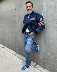 <b>Men's</b> Classic Satin Bomber <b>Jacket</b> with Stand Collar and Ribbed Trim Winter Season Shiny Finish for Streetwear - Product Image 5