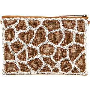 Fabriqué à la main nouveau Design fantaisie broderie imprimé animal perlé porte-monnaie avec oeuvre unique de perles de rocaille par Hiba Enterprises - Product Image 1