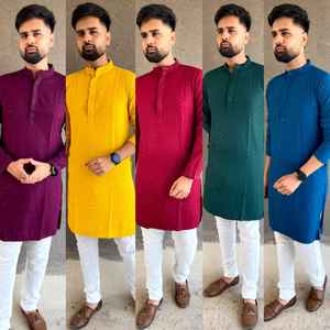 Ropa de moda étnica con estilo tradicional Shalwar Kameez Conjuntos para hombres Diseñador Shalwar Kameez con conjuntos de moda Kurta Shalwar - Product Image 6