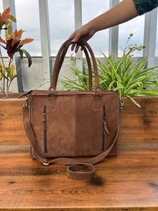 ขายดีกระเป๋าหนังกลับสีน้ำตาลตะวันตกแบบหรูหราสำหรับถือกระเป๋าถือแบบสะพายข้างสำหรับผู้หญิงกระเป๋าถือแบบเย็บตะเข็บ - Product Image 4