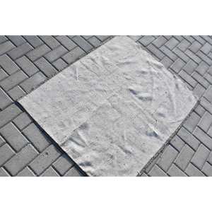 พรมตุรกีโบราณคลาสสิกที่ทันสมัย3.8 x 3.2ft สีเทาผ้าขนสัตว์ผ้ากำมะหยี่พรมเย็บปะติดปะต่อกันด้านหลังยางสำหรับห้องนั่งเล่นห้องโถง - Product Image 4