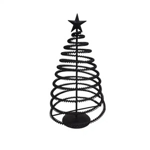 Árbol de Navidad X Mas de hierro decorativo con acabado negro con la mejor forma para decoración de sala de estar personalizada de mesa - Product Image 1