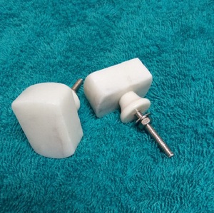 Poignée de meuble en marbre pour armoires, poignée de tiroir de cuisine en laiton, marbre de qualité supérieure, quincaillerie moderne solide, poignée et boutons de meuble - Product Image 4