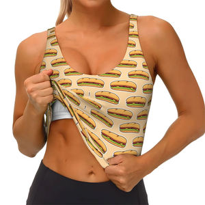 Soutien-gorge de sport pour femmes par sublimation Top court d'entraînement avec dos en U Couleurs unies Polyester Made Fitness Soutien-gorge de sport pour femmes - Product Image 3