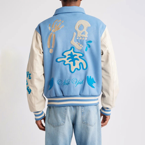 เสื้อแจ็กเก็ตผ้าวูลสำหรับผู้ชายเสื้อแจ็กเก็ตผ้ากำมะหยี่คอปกตั้งดีไซน์ใหม่ล่าสุด2024 - Product Image 6