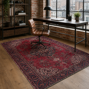 Netline Home Linked Patina Burgundy Vintage Washable <b>Rug</b> - Product Image 4