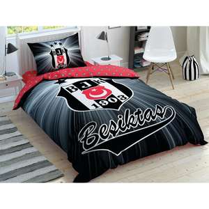 Ensemble de housse de couette simple sous licence Light Glow Shining Beşiktaş - Product Image 1