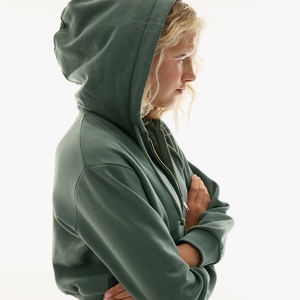 เสื้อฮู้ดตัวสั้นของผู้หญิงเสื้อครอปแบบถักสำหรับออกกำลังกายเสื้อผ้าลำลองเสื้อครอปชุดกีฬา2026โลโก้ออกแบบได้ตามต้องการ - Product Image 3