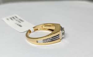 Bague de fiançailles solitaire en diamant naturel 0,506 CT Dwt, bijoux fins pour femmes, or jaune 14 carats plaqué rhodium, diamants taille brillant - Product Image 4