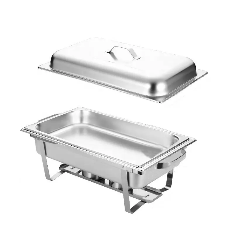 Factory Price Buffet Ware Stackable Frame Chafing Dish For Restaurant Hotel Supply Stainless Steel Tray Buffet Catering