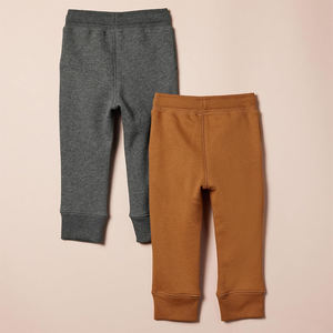 Pantalones Jogger Lisos para Niños Pequeños, Color Gris Marrón, Estilo Casual, Transpirables, Ligeros, Ecológicos, Ajuste Holgado, Cintura Elástica - Product Image 2