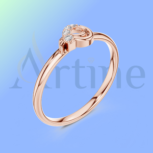 18K Stylish Daily Wear <b>Ring</b> with <b>Crystal</b> Stones - Product Image 1