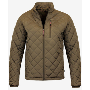 Manteau bouffant à fermeture éclair unisexe avec logo personnalisé au prix de gros Veste d'hiver thermique à col montant Manteaux bouffants remplis en poly - Product Image 3