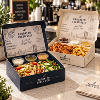 Boîtes à emporter personnalisées AT PACK avec logo pour café, restaurant, salade, burger, dessert, emballage écologique, vente en gros