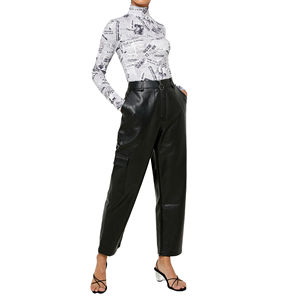 Breathable Winter Woolen Straight Mid Waist Elastic Waist <b>Women</b> Sexy Pants <b>Leggings</b> <b>Waterproof</b> Windproof - Product Image 3