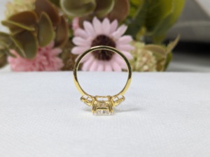 Lurba_Jewels Certified Moissanite Engagement <b>Ring</b> 14K Yellow Gold Wedding Proposal Promise <b>Ring</b> <b>for</b> Her Minimalist Jewelry - Product Image 6
