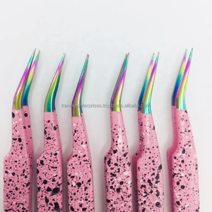 Pinces à épiler professionnelles pour extensions de cils 3D, choix des clients, antistatiques, antimagnétiques, durables, précision, acier inoxydable, lisses - Product Image 4