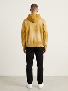 Sudadera con capucha para hombre, estilo streetwear, oversize, de forro polar, con lavado ácido y efecto desgastado, con salpicaduras de pintura, personalizable, lisa, al por mayor - Product Image 5