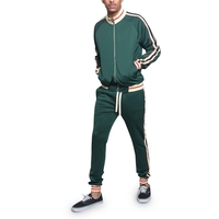 Traje de negocios de dos piezas para hombre, talla grande, con logotipo personalizado, de lana y poliéster/algodón, con cremallera completa, estilo jogger, el más vendido