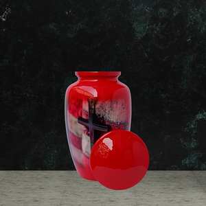 Handcrafted Urn for Human Ashes | Premium <b>Memorial</b> <b>Keepsake</b> | Premium Adult brass Urn <b>Box</b> - Product Image 2