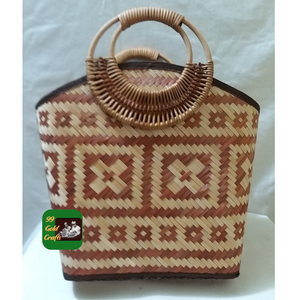 กระเป๋าโท้ทจากหญ้าทะเลผ้าทอมือธรรมชาติสำหรับการช้อปปิ้งแฟชั่นสบายๆการเดินทางชายหาดและการใช้งานกลางแจ้ง - Product Image 6