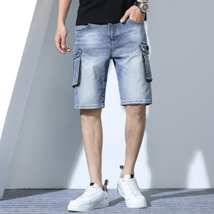 Custom Destroy Mens Jeans Short Summer Azul Negro Blanco Deshilachado Agujero Hasta la rodilla Casual Edge Denim Shorts Hombres - Product Image 5