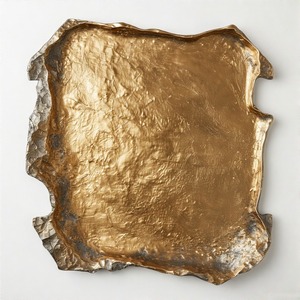 Bandeja de aluminio fundido Gleam antigua en forma rectangular, asas laterales detalladas, perfectas para exhibiciones de comedor elegantes, servicio formal - Product Image 5