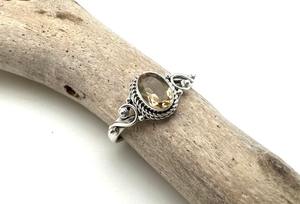 แหวนเงินแท้ 925 ประดับพลอยซิทรินทรงรี ชุบโรเดียม สไตล์โบฮีเมียน ทันสมัย ทำมือ เหมาะสำหรับเป็นของขวัญงานแต่งงานและงานปาร์ตี้ - Product Image 3