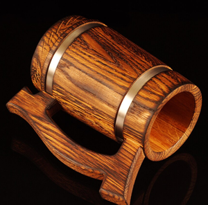 Chope en bois fabriquée à la main meilleur homme cadeaux pour hommes garçons d'honneur proposition bière Stein mari cadeaux, Couples cadeau, cadeaux de Noël - Product Image 2