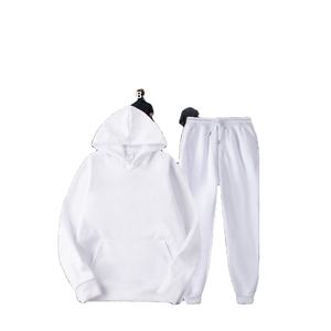 Conjunto Deportivo Informal Holgado de Color Sólido, Sudadera y Pantalones de Chándal para Hombre y Mujer, Transpirable, de Alta Calidad, 100% Poliéster, Estilo Hip Hop - Product Image 2