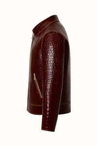 Hot Selling Handmade Embossed Genuine <b>Leather</b> <b>Jacket</b> Unisex Premium Classic Outerwear <b>Winter</b> Designer Waterproof Windproof Quick - Product Image 3