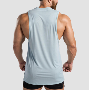 Camisetas sin mangas transpirables para hombre, de talla grande, personalizadas, de punto, 100% algodón, estilo deportivo, atlético, para gimnasio, entrenamiento, uso diario - Product Image 4