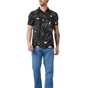 Oem logotipo personalizado diseño moda nueva moda media manga tendencia hombres rayas bordado cuello inverso Polo camisa - Product Image 6