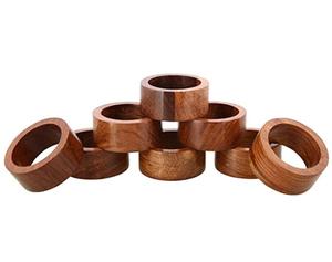 Porte-serviettes en résine et bois de style unique décoratif pour la fête de mariage nouveauté anneau de serviette fini antique à la meilleure vente - Product Image 6