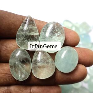 Cabochon en forme de mélange de pierres précieuses d'aigue-marine bleue naturelle sans chaleur ni traitement des mines africaines pour la fabrication de bijoux en pierre - Product Image 2