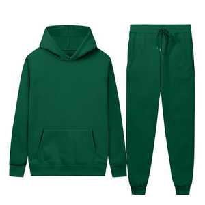Sudadera con capucha y pantalones de color sólido para hombre, conjunto de dos piezas, chándal deportivo informal de otoño e invierno, talla de moda - Product Image 6