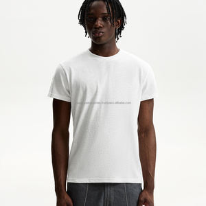 Camisetas de manga corta con cuello redondo de algodón 100% personalizadas para hombre, ropa de calle de 260g, camiseta teñida lisa con estampado Digital - Product Image 1