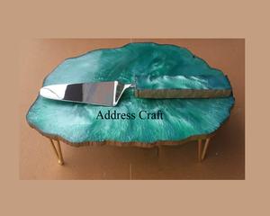 Wholesale Resin Metal Cake Platter & Stand <b>Blue</b> Modern Eco-Friendly 6-Piece Set for Wedding & Birthday Parties - Product Image 3