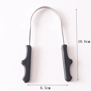 Prix de gros en acier inoxydable langue nettoyant grattoir en métal pour haleine fraîche outil réduire la mauvaise haleine cuivre langue haleine fraîche - Product Image 3