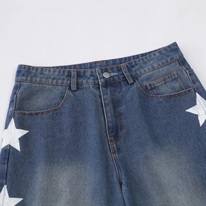Men's New Fashion Stretch Casual Denim <b>Shorts</b> 100% Cotton Blue <b>Black</b> Solid Pattern Comfortable Swear Mens <b>Shorts</b> - Product Image 3