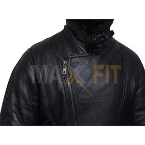 MAXFIT ENTERPRISES Vestes en cuir haut de gamme support respirant fait à la main pour vêtements d'hiver professionnels Logo personnalisé imprimé couleur noire - Product Image 6