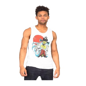 Luxury Men's 100% Cotton Breathable Eco-Friendly Single Jersey Tank Top Summer Casual Print Knitted Sleeveless Neck Best Price - Product Image 4
